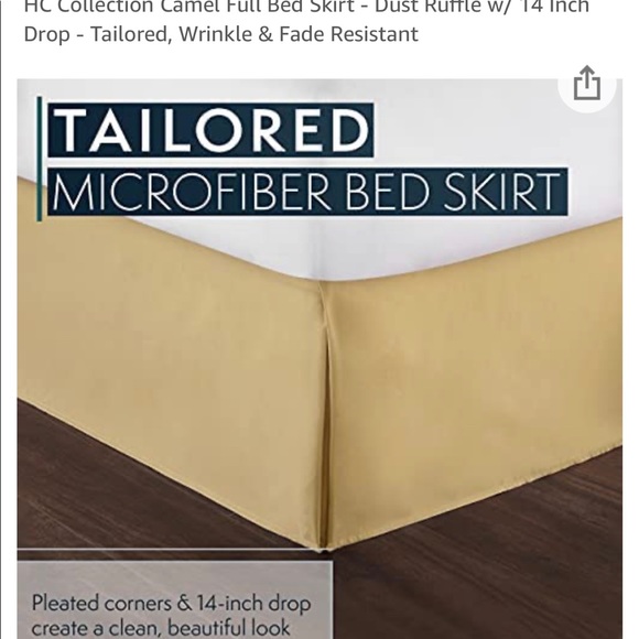 Danjor Linens -Full, Camel colored bed skirt - Picture 4 of 7